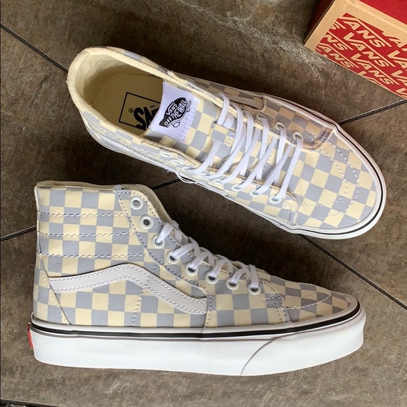 VANS SK8-HI TAPERED CHECKERBOARD Zenbl/TrWht WMNS - Picture 3 of 16